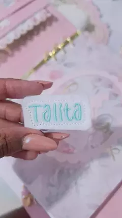Clips bordado luxo nome - ENCOMENDA na internet