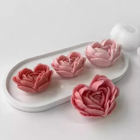 molde corazón hojas de rosas (a47) - comprar online
