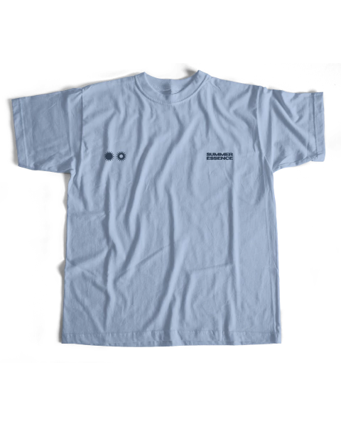Remera SUMMER ESSENCE CELESTE - Oversize