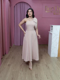 Vestido Glaucia Midi Rose