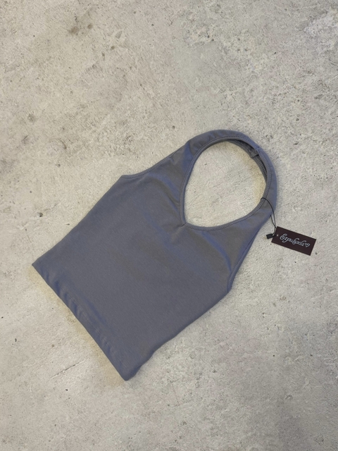 Top halter ''Descarada'' - Gris