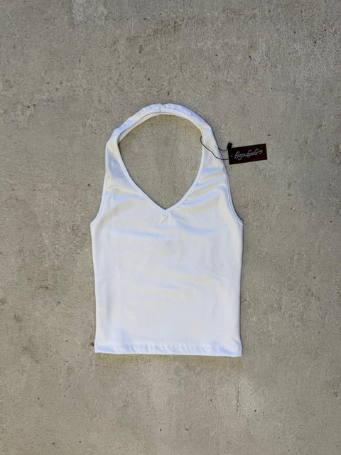 Top halter ''Descarada'' - Blanco