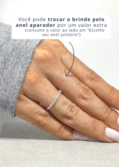 Aliança de Namoro em Prata 3mm Akai ito + Anel de Brinde na internet