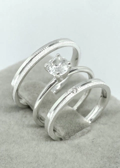 Aliança de Namoro em Prata 2mm Delicate + Anel de Brinde