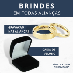 Aliança de Casamento em Ouro 18k - 2mm Encanto na internet