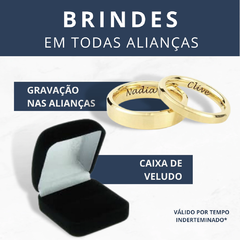 Aliança de Casamento em Ouro 18k - 5mm Sunshine - Delfine Joias | Alianças para todas histórias de amor 