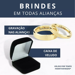 Aliança de Casamento em Ouro 18k - 3mm Moon na internet