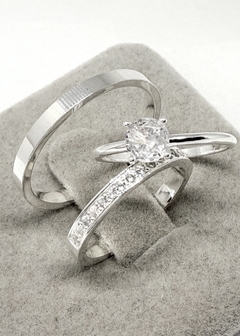 Aliança de Namoro em Prata 2mm Romance + Anel de Brinde - comprar online