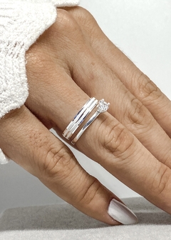 Aliança de Namoro em Prata 3mm Pari + Anel de Brinde - comprar online