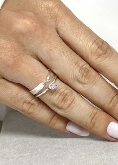 Aliança de Namoro em Prata 3mm Infinity + Anel de Brinde - comprar online