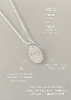 Colar singular - Oval na internet
