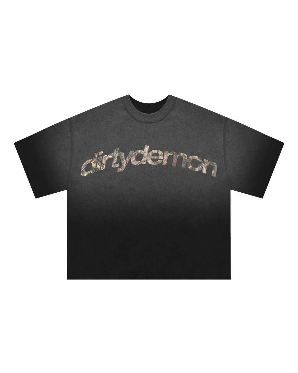 REMERA "REAL TREE" BLACK WASHED