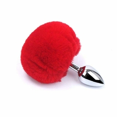 PLUG ANAL TAMANHO M DE PELUCIA POMPOM - VITORELI SEX SHOP