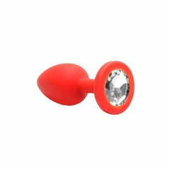 PLUG ANAL VERMELHO EM SILICONE P