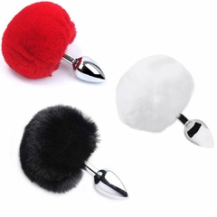 PLUG ANAL TAMANHO M DE PELUCIA POMPOM