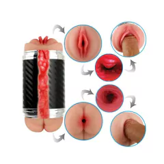 Masturbador Vagina e Anus em Cyberskin - VITORELI SEX SHOP