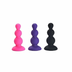 PLUG ESCALONADO EM SILICONE PEQUENO 7,5 X 2,7CM P