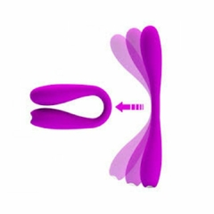 VIBRADOR DE CASAL RECARREGAVEL DOBRÁVEL DUPLA ESTIMULAÇÃO - comprar online