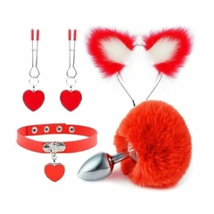 KIT DE PLUG P PELUCIA POMPOM, TIARA, PRENDEDOR DE MAMILO - comprar online