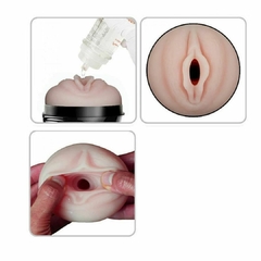 Masturbador Lanterna Vagina com Vibro a Pilha AAA - VITORELI SEX SHOP