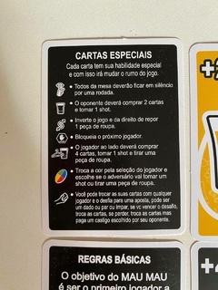 BARALHO MAU MAU BRINCADEIRA UNO ERÓTICO - VITORELI SEX SHOP