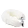 Plug Anal Tamanho M de Pelucia Calda Branca