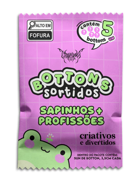 Bottons Sortidos - Sapinhos + Profissões