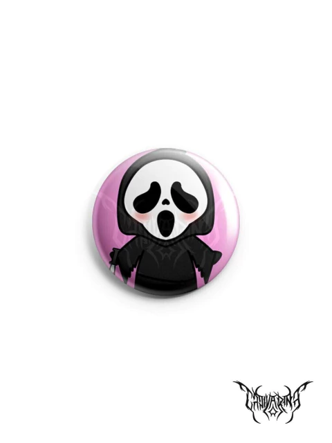 Botton - Ghostface Fundo Rosa