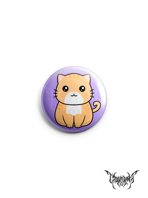 Botton - Gato Amarelo Com Branco Corpinho Inteiro