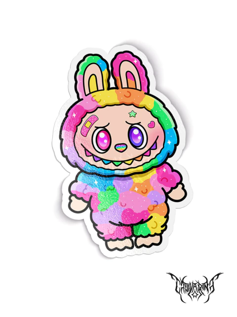 Adesivo - Labubu Arco-íris