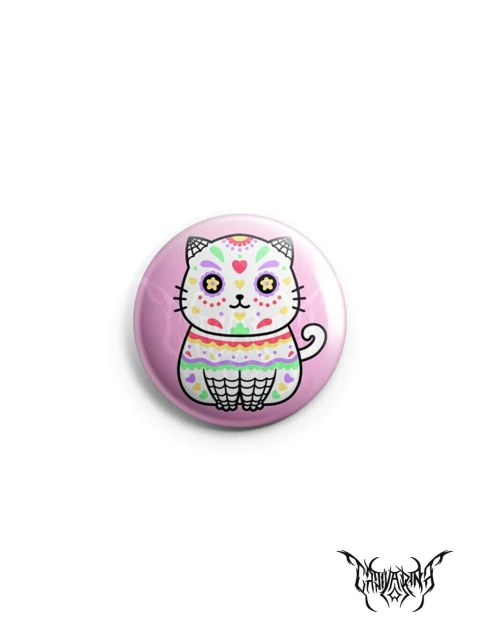 Botton - Mexican Skull Cat