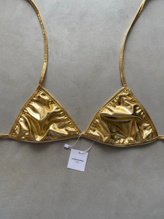 top metalic - dourado na internet