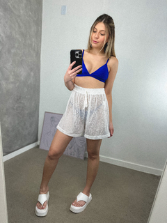 shorts tela - branco