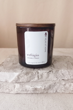 Vela refúgio • Gengibre e vanilla | Âmbar