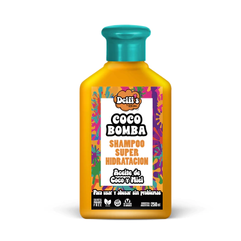 Shampoo - Delfi's COCO BOMBA SUPER HIDRATACION x 250 ml. Linea Vegana
