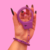 Algema simples de metal com ajuste de pulso e trava lateral - Roxo
