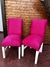 SILLA DE PANA FUCSIA , PATAS BLANCAS X 1U