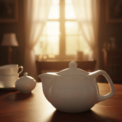 Tetera Diseño Blanca lisa 250ml en internet