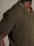 Polo tricot texturizada - Verde Oliva - comprar online