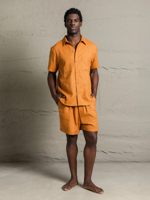 Conjunto linho - Caramelo - comprar online