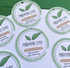 Mini etiqueta redonda - COM SUA LOGO