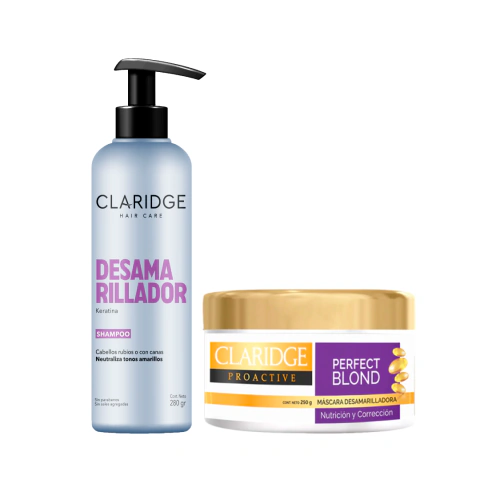 Kit Desamarillador Shampoo + Mascara Claridge