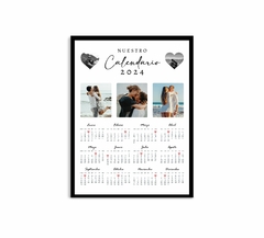 Cuadro Personalizado Con Calendario Y Fotos Marco Y Vidrio - comprar online