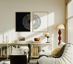Cuadros Neutral Circle Blanco y negro set x 2