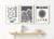 Cuadros Bauhaus Gris set x3