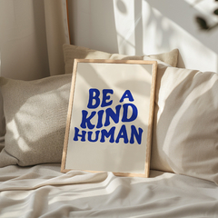 CUADRO BE A KIND HUMAN BLUE