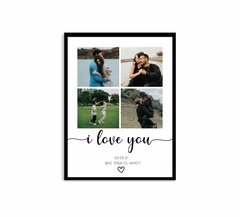 Cuadro Personalizado con 4 fotos y texto - comprar online