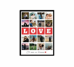 Cuadro Personalizado LOVE 16 fotos y texto - comprar online