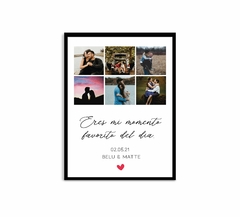 Cuadro Personalizado con 6 fotos y texto - comprar online