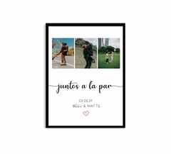 Cuadro Personalizado con 3 fotos y texto #2 - comprar online